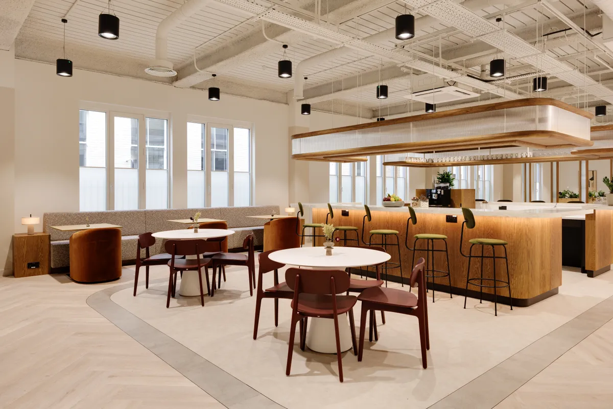 Café seating area